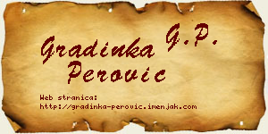 Gradinka Perović vizit kartica
